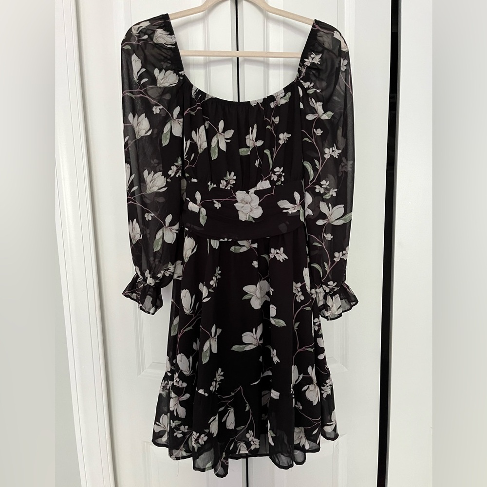 Women’s chiffon fit and flare dress